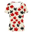 thumbnail image 4 of ChaoHeng Womens Tops Clearance under $5 New & Trending Fashion Women Summer Print V-Neck T-Shirt Short Sleeve Casual Blouse Tops, 4 of 4