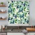 thumbnail image 4 of Blueberry Botanical Sheer Curtains 54 Inches Long, Green Spring Leaves Branches Light Filering Curtains, Breathable Simi Curtain Privacy Drapes for Kitchen Bathroom Lightweight Small Window Treatment, 4 of 9