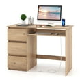 thumbnail image 1 of Costway Computer Desk with Outlet Keyboard Tray & 3 Large Drawers Type-C & USB Ports, 1 of 10