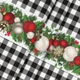 thumbnail image 5 of Christmas Tablecloth 60×60 Inch Round, Christmas Ball Ornaments Black Bufalo Plaid Washable Table Cover for Party Picnic Dinner Decor, 5 of 6