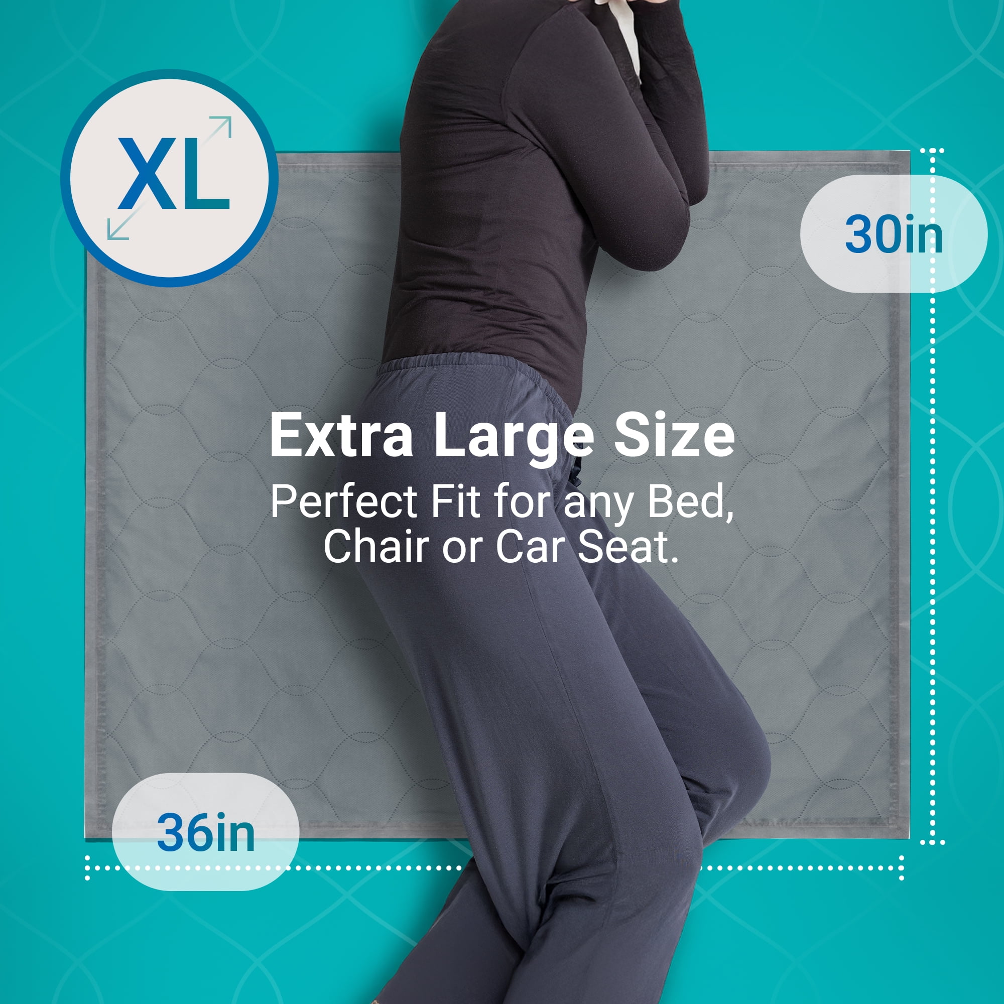 Assurance Washable Protective Underpad for Incontinence, XL, Maximum Absorbency