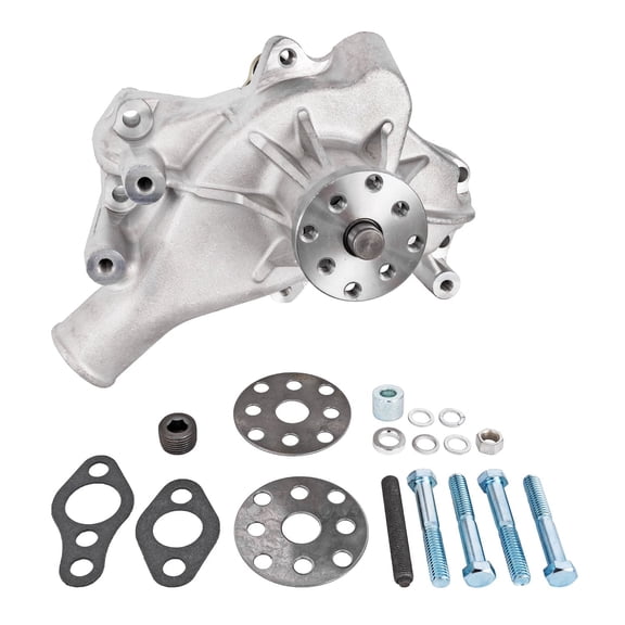 JEGS Super Duty Aluminum Water Pump for 1969-1976 Small Block Chevy [Long Water Pump]