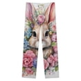 thumbnail image 4 of Easter Bunny Easter Bunny Flowers Winter Female Pants Flannel High Waist Women Pants Lady Warm Straight Leg Plush Trousers, 4 of 7