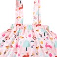 thumbnail image 6 of Aunavey Toddler Kid Baby Girls Easter Outfits Short Sleeve Ruffle T-Shirt Top Bunny Suspender Skirts Overalls Set, 6 of 6