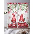 thumbnail image 3 of Red Gnomes Sheer Curtains 96 Inch Length 2 Panels Set Window Treatments, Valentine Roses Love Leaves Wood Rustic Rod Pocket Semi Curtains for Living Room/Bedroom/Kitchen Décor, 104"W x 96"L, 3 of 7