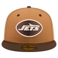 thumbnail image 2 of Men's New Era  Light Brown/Dark Brown New York Jets Two-Tone Walnut 59FIFTY Fitted Hat, 2 of 5