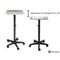thumbnail image 3 of BAILEY Silver Rolling Salon Service Tray, Hair Coloring Tray with Adjustable height, Ideal for Salon, Spa, Beauty, Tattoo Studio, 3 of 6