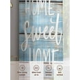 thumbnail image 6 of Sheer Curtains 72 inches Long 2 Panels Set Sweet Home Sunflower Vintage Rustic Lake Blue Stripe Wood Board Sheer Window Curtain Rod Pocket Voile Drapes for Living Room/Bedroom, Each 52" W x 72" L, 6 of 7
