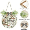 thumbnail image 2 of Coolnut Welcome Sign Hanging Plaque Sign Mushrooms and Berries Porch Wall Front Door Garden Home Welcome Hanging Sign, 12x12 in Home Decor, 2 of 7