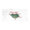 thumbnail image 1 of Farm Animal Gym Towel, Image of Drawn Dancing Pig in Warm Sweater, One-Sided Quick Dry Microfiber for Beach Fitness & Swimming, 60" x 30", Rose Reseda Green White, by Ambesonne, 1 of 2
