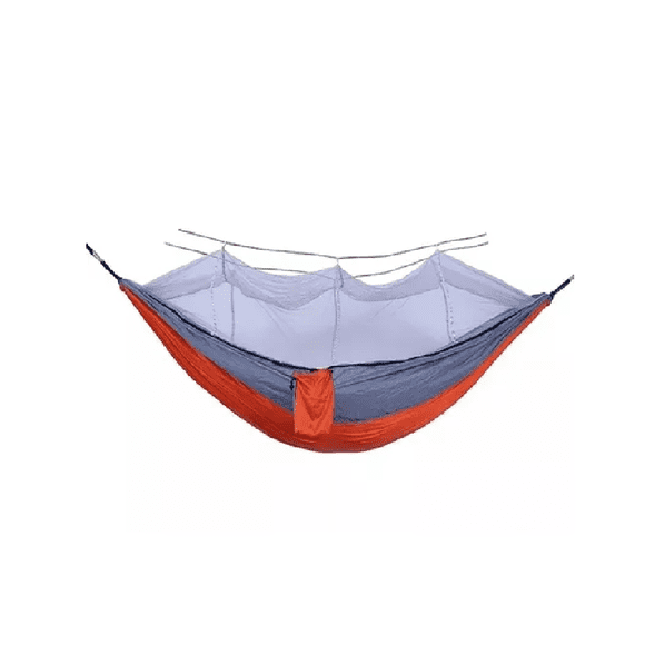 "Hamaca De Camping Portátil Con Mosquitera + Kit De Instalación Naranja "