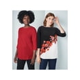thumbnail image 3 of Jessica London Women's Plus Size Scallop Boatneck Tunic, 3 of 6