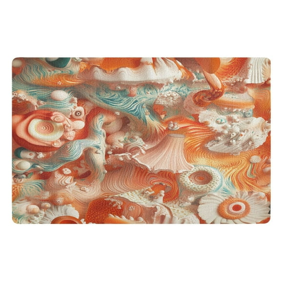 BZSMCE Floor Mats 32x20in Mooli Seamless Pattern Creativity Doormats