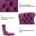 thumbnail image 6 of HUMEHA Set of 4 Swivel Barstool Purple Silver Leg Adjustable 25-33", 6 of 13