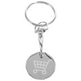 thumbnail image 1 of KAKOWELY Shopping Trolley Token Keyring Shopping Trolley Token Key Ring Trolley Token Coin Keyring Hanging Metal Token Keychain Pendant,2.95X"X0.91"X0.08", 1 of 4