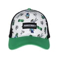 thumbnail image 3 of Minecraft Youth Hat Floating Mobs Creeper Skeleton Dog Chicken Snapback OSFM Cap, 3 of 7