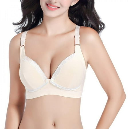 

[Big Clear!]Women s Soft Cup Sleep Bra Comfort Support Plus Size Nursing Bra with Lace