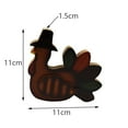 thumbnail image 2 of Ornamento de Madera Zulema Figurine Bumper artesanía de pavo Decoración de Acción de Gracias, 2 of 7