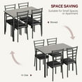 thumbnail image 3 of Small Table and Chairs Set of 2, Dining Table for 2, Dinette Set for 2, Square Dinner Table Set, 3 Piece Kitchen & Dining Room Sets for Small Space, Apartment, Home Office,Gray, 3 of 6