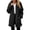 Black coat for women, variant on Usmixi 2025 Plush Coat for Women Womens Fuzzy Fleece Coat for Women Casual Solid Open Front Zipper Overcoat Long Sleeve Loose Hooded Sweatshirt Outwear with Pocket Winter Plush Coat