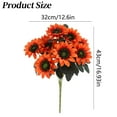 thumbnail image 4 of Artificial Fall Flowers Verdsylv Faux Sunflower Stems, 9-Head Orange Sunflower Bouquet for Vase Arrangements, Table Centerpieces, Home Kitchen Decor, Fall Theme, Silk Flower Arrangements, Orange, 4 of 10
