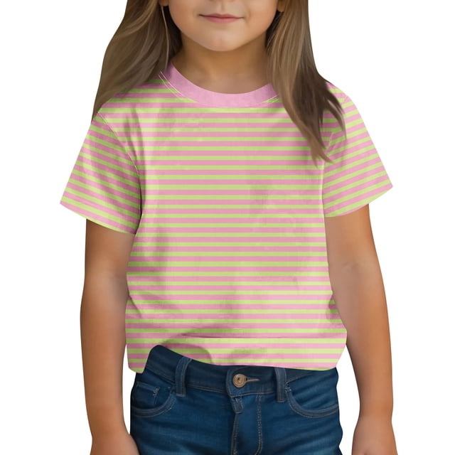 Short Sleeve T-shirt for Kids , Polyester-Spandex Blend , Breathable Comfort Fit , Fashion Print Design , Machine Washable , Black Color
