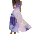 thumbnail image 2 of Titcea Summer Dresses for Women 2026 Deep V Neck Sleeveless Wrapped Chest Flowy Maxi Dresses Fashion Printed Casual Elegant Dresses, Gifts for Mom/Her, 2 of 5