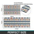 thumbnail image 7 of Blue and Orange Geometric Boho Pattern Kitchen Rugs Sets Of 2,Anti Fatigue Kitchen Mat Rugs Non Slip Washable,Decorative Kitchen Floor Mats for Kitchen,Sink,Laundry,17"x30"+17"x47", 7 of 7