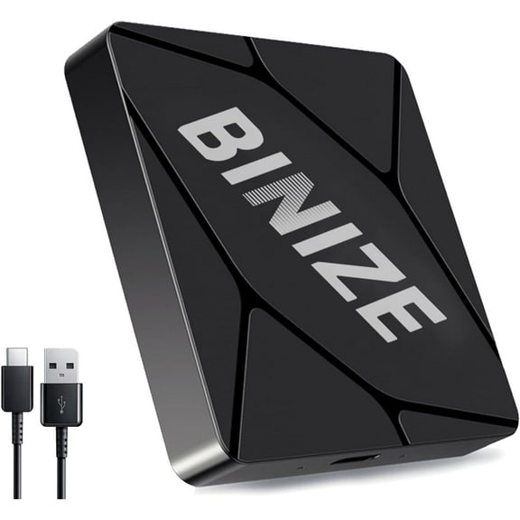 Binize Wirelss CarPlay Adapter for Factory Wired CarPlay Cars to Convert Wired to Wireless