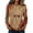 Khaki #104, variant on Halloween Shirts Women Funny 3/4 Sleeve T Shirts Horror Halloween Printed Tops Spooky Crew Neck Pullover Holiday Three Quarter Length Blouses, S