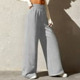 thumbnail image 7 of Lenpel Women's Wide Leg Sweatpants 2025 Trendy High Waisted Drawstring Lounge Pants Comfy Casual Active Trousers, 7 of 7