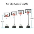 thumbnail image 5 of Gzxs Portable Basketball Hoop Goal System, 7-10FT Height Adjustable with Wheels, Shatterproof PVC Backboard & Fillable Base for Kids/Youth/Teenagers/Adults for Outdoor Backyard/Driveway, 5 of 10