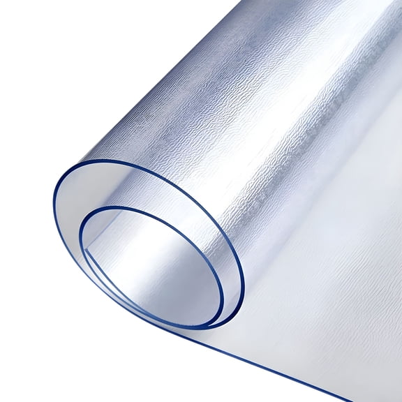 RLESO Plastic Floor,Clear Vinyl Plastic Floor Runner,Chair Mats Premium Heavy Duty Floor Runner/Protector for Carpet Floors,Skid Resistant,Clear,Plastic Vinyl