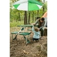 Stansport Folding Picnic Table with Umbrella, Aluminum Frame
