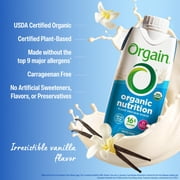 Orgain Organic Nutrition Vegan Protein Shake, Plant Based, Vanilla Bean 11oz, 12ct