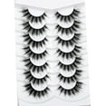 thumbnail image 4 of Changmaius  False Eyelashes Fluffy Cat Eye Look 8D Crossed Wispy Natural Faux Mink Lashes Fake Eyelashes 7 Pairs Pack, 4 of 8