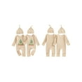 thumbnail image 2 of BemeyourBBs Baby Twins Christmas Outfits Tree Print Jumpsuit with Hat Set, 2 of 9