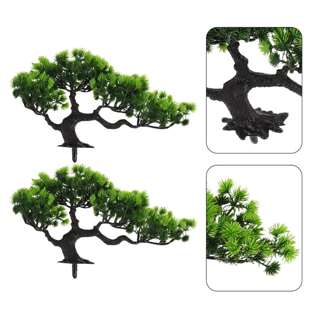 HAMPPLIES 2Ud Planta Bonsái Artificial Modular Color Verde Para De Escritorio Con Bajo Mantenimiento