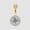 6mm, variant on Gold-plated Sterling Silver CZ Crystal Navel Belly Bar Piercing Ring A1034-C-6mm-Clear