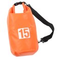 thumbnail image 4 of Bolsa seca impermeable Bolsa de almacenamiento en seco de PVC plegable portátil con correa para el hombro para nadar Rafting Camping 15L Naranja, 4 of 5