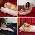 thumbnail image 2 of Pharmedoc Pregnancy Pillow, U-Shape Full Body Pillow and Maternity Support - Support for Back, HIPS, Legs, Belly for Pregnant Women (Cotton Candy), 2 of 7