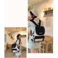 thumbnail image 3 of Sunyuer Women Kawaii Flap Ita Backpack, Large Capacity Clear Front Pocket Backpack with Star Charm, Lightweight Nylon Casual Daypack for School Travel, 3 of 8