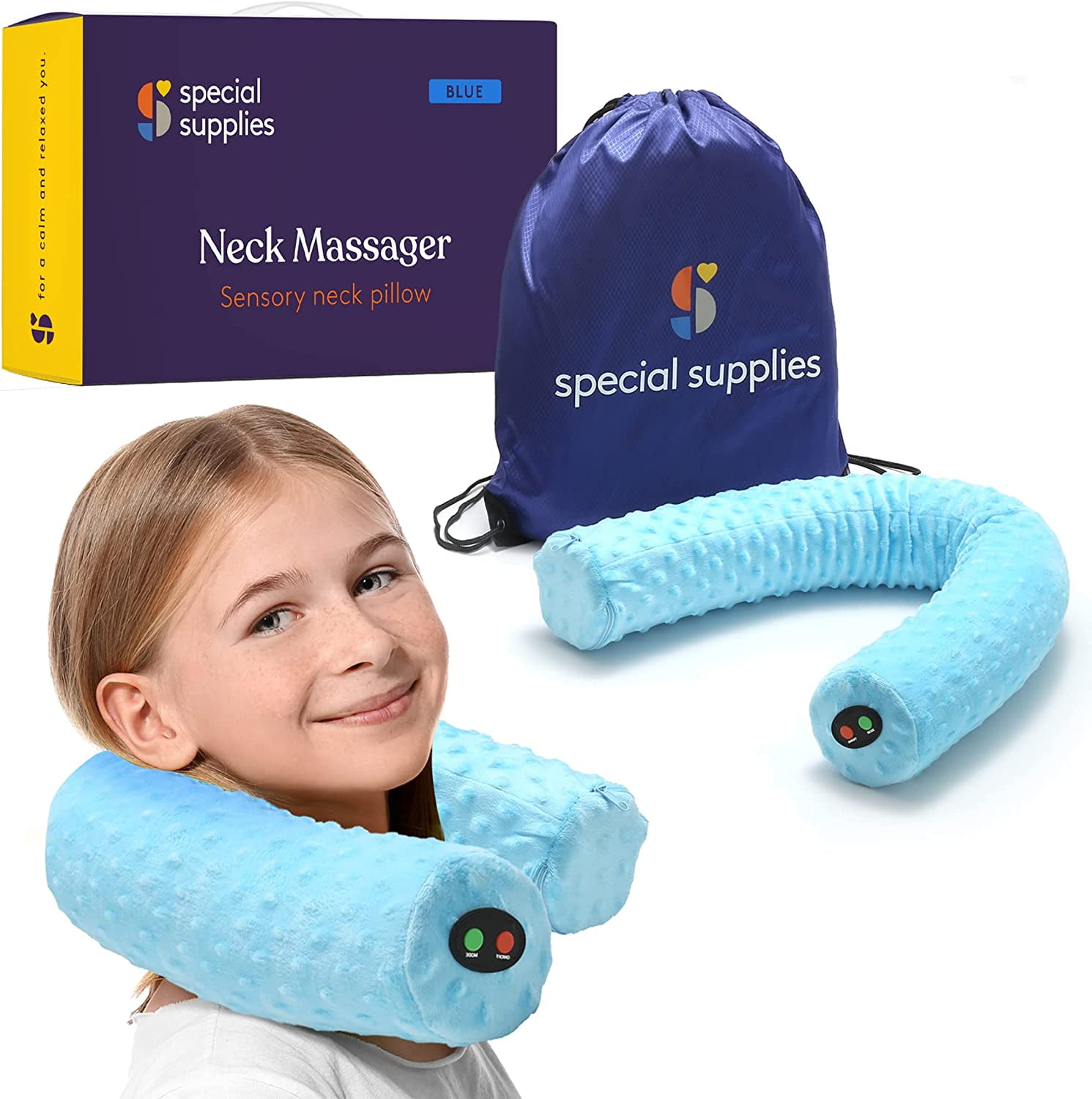 Special Supplies Sensory Vibrating Neck Pillow for Kids and Adults
