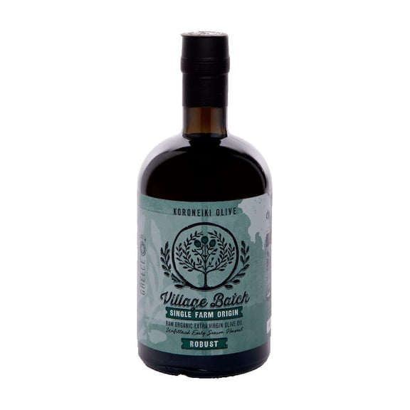 Village Batch Raw Organic Single Origin Extra Virgin Olive Oil; Koroneiki Olive, 16.9oz
