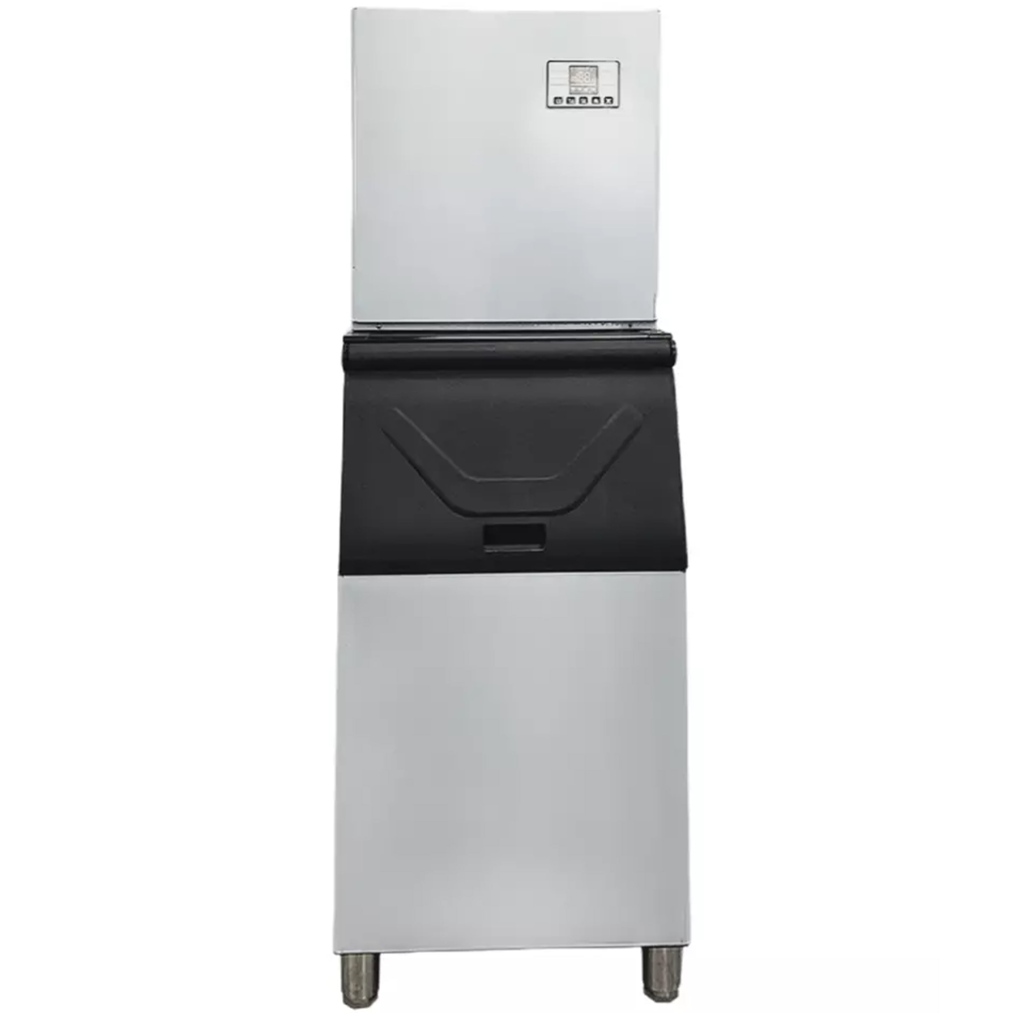 NSF 460lbs Commercial Ice Maker, Large Storage Ice Machine in Stainless Steel, Free Standing Ice Machine