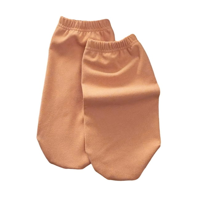 Calcetines térmicos para dormir con terciopelo térmico de doble cara, ligeros y transpirables Naranja