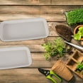 thumbnail image 4 of Pawsdot 3Pcs Rectangular Plant Trays White Plastic for Indoor Gardening Flowerpot Base, 4 of 8