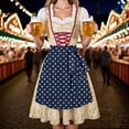 thumbnail image 2 of Lenago Womens Apron Dresses For Women Oktoberfest Costumes Multiple Color Schemes Square Collar Short Sleeves Dirndl Dresses German Dresses Festival Bavarian Costume Beer Carnival Women Party Dresses, 2 of 9