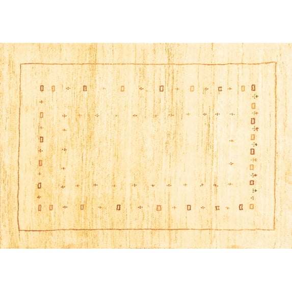 Ahgly Company Indoor Rectangle Solid Brown Modern Area Rugs, 4' x 6'