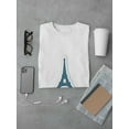 thumbnail image 3 of Eiffel Tower Medium Front Graphic And "Le Paris" Text Underneath Men T-Shirt, Male Large, 3 of 4